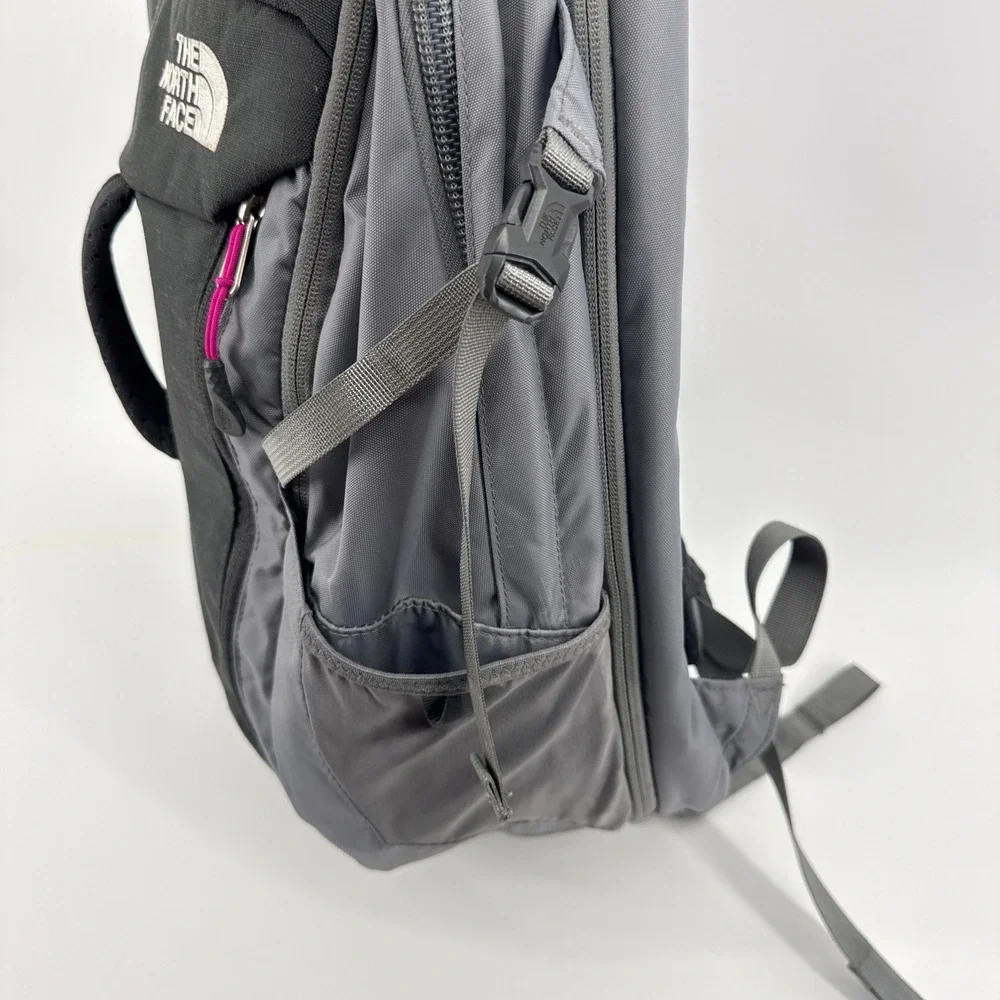 The North Face Surge Backpack Gray Black Pink FlexVent Laptop Bag Mens Womens